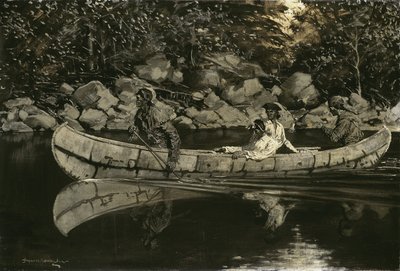 Padling af den sårede britiske officer, 1897 af Frederic Remington