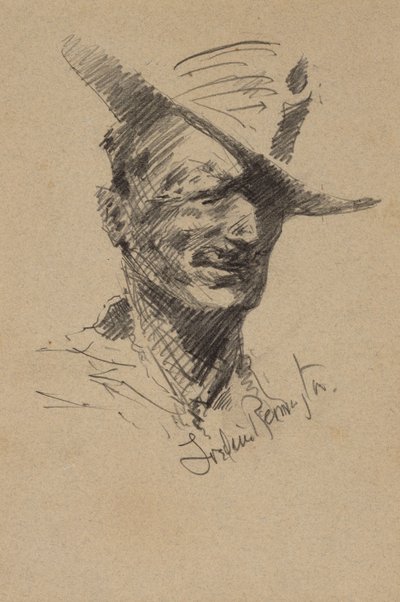 Selvportræt af Frederic Remington