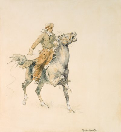 The Cowboy, ca. 1897 (wc på papir) af Frederic Remington