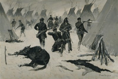Crazy Horses nederlag af Frederic Remington