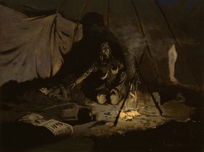 De tørre blade varede længere end hende af Frederic Remington