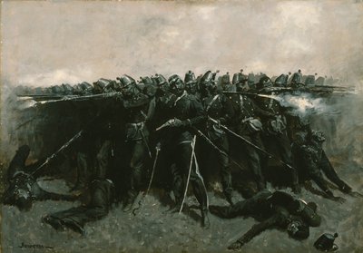 Infanteripladsen, ca. 1893 af Frederic Remington