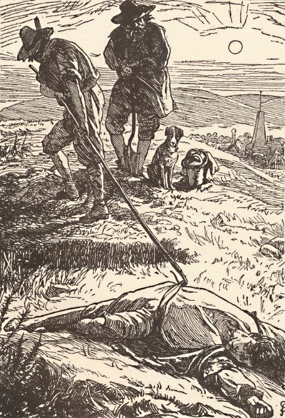 Illustration fra History of the Plague Defoe, 1862, 1923 af Frederic Shields