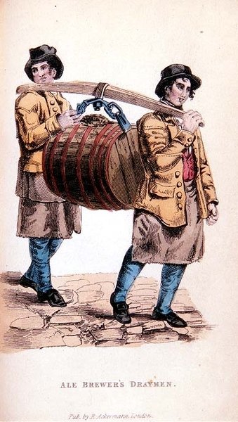 Ale Brewers Drayman fra Ackermans World in Miniature af Frederic Shoberl