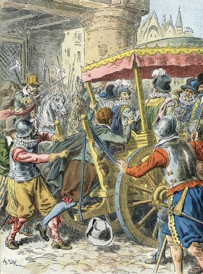 Kuningas Henrik IV:n salamurha (1610) af Frederic Theodore (after) Lix