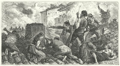 Forsvar af Saragossa mod franskmændene af Frederic Theodore (after) Lix
