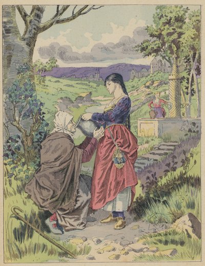 Les Fees, The Fairies (farve litho) af Frederic Theodore (after) Lix