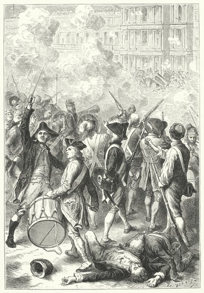 Stormning af Tuileries Palace af sans-culottes af Frederic Theodore (after) Lix