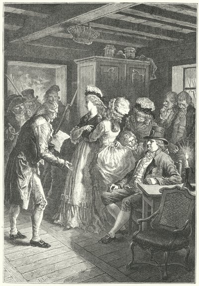 Anholdelsen af Ludvig XVI og hans familie i Varennes af Frederic Theodore (after) Lix
