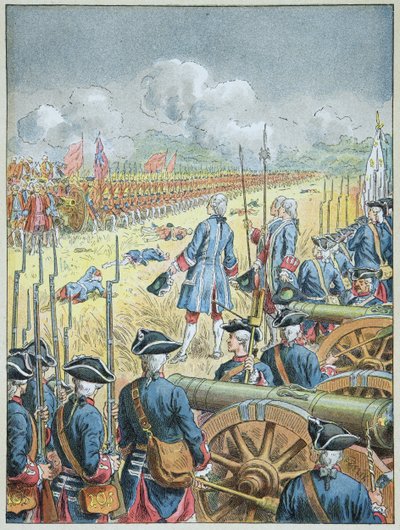 Slaget ved Fontenoy den 11. maj af Frederic Theodore Lix