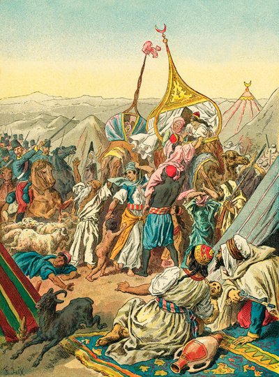 Tilfangetagelse af stammen Abd El Kader af Frederic Theodore Lix