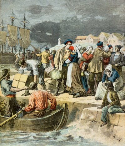 Afgang af bretonske fiskere af Frederic Theodore Lix