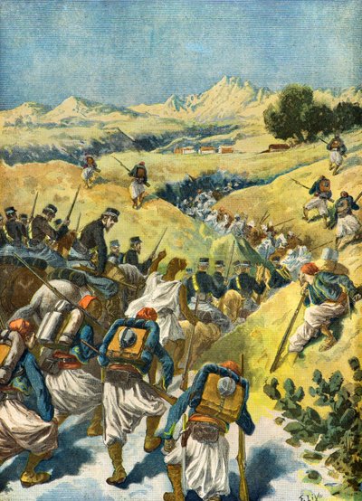 Den franske hær på jagt efter Arezki El Bachir af Frederic Theodore Lix