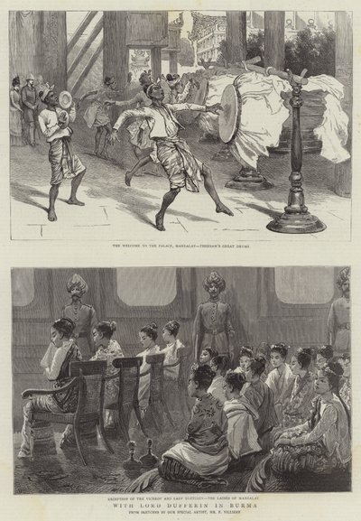 Med Lord Dufferin i Burma af Frederic Villiers