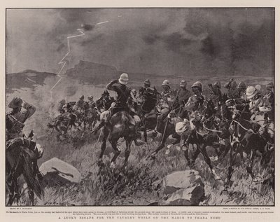 En heldig flugt for kavaleriet under marchen til Thaba Nchu af Frederic de Haenen