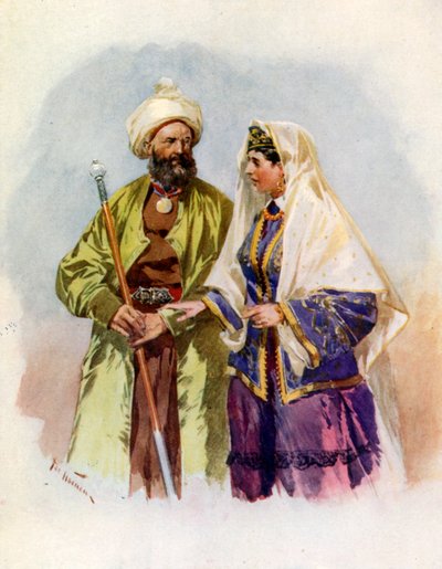 En tyrkisk mand og hans kone af Frederic de Haenen
