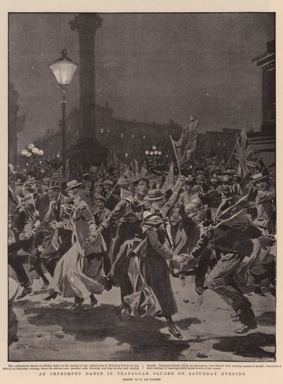En improviseret dans på Trafalgar Square lørdag aften af Frederic de Haenen