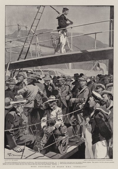 Boerfanger om bord på H M S Penelope af Frederic de Haenen