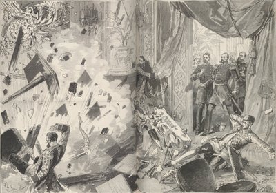 Kejser Alexander II efter eksplosionen, aften den 17. februar 1880. af Frederic de Haenen