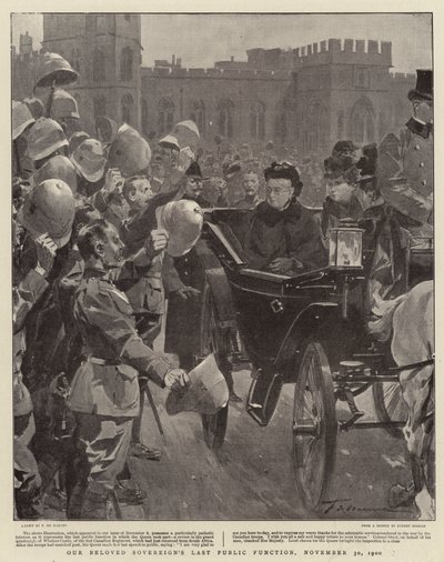 Vores elskede suveræns sidste offentlige funktion, 30. november 1900 af Frederic de Haenen