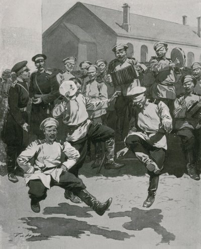 Soldater danser i kaserne af Frederic de Haenen