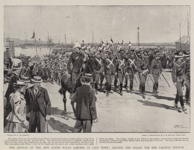 Ankomsten af New South Wales Lancers til Cape Town, forlader Wharf til jernbanestationen af Frederic de Haenen
