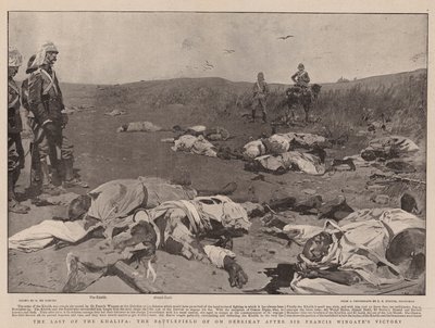 Khalifaens sidste, slagmarken ved Om Debrikat efter Sir Francis Wingates sejr af Frederic de Haenen