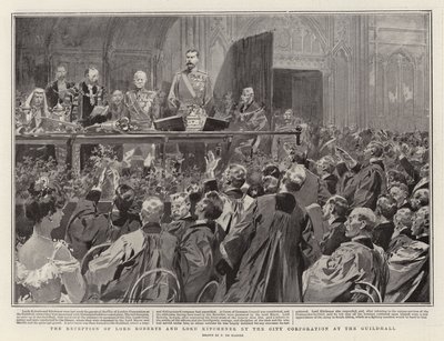 Modtagelse af Lord Roberts og Lord Kitchener af City Corporation i Guildhall af Frederic de Haenen