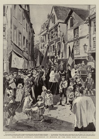 Den romersk-katolske procession til ære for Fete Dieu i Dinan af Frederic de Haenen