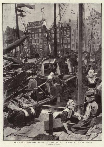 De kongelige bryllupsfester i Amsterdam, en ferie i havnen af Frederic de Haenen