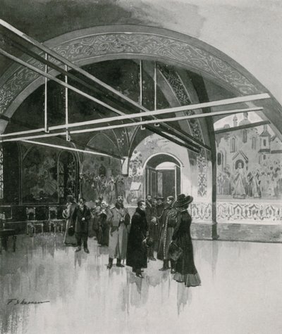Den Lille Gyldne Palata, eller Tsaritsas Hall, i Kreml af Frederic de Haenen