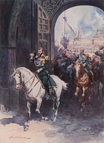 Spassky-porten (Frelseren) i Kreml af Frederic de Haenen