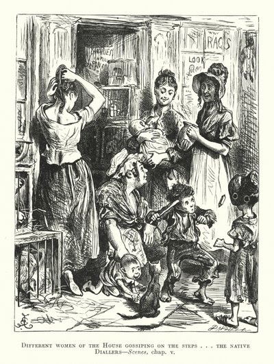 Illustration til Sketches by Boz (litografi) af Frederick (after) Barnard