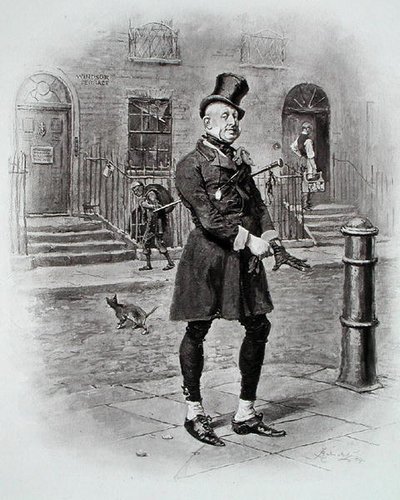 Mr Micawber, fra "David Copperfield" af Charles Dickens skrevet i 1849-50 af Frederick (after) Barnard
