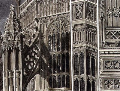 Fragmenter og dele af det ydre af Henry the Seventh Chapel, plade 12 fra 