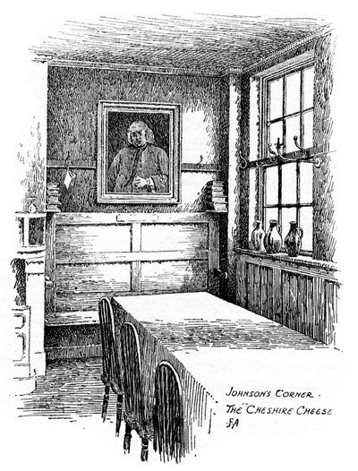 Johnsons Corner, Cheshire Cheese pub, City of London, 1912 af Frederick Adcock