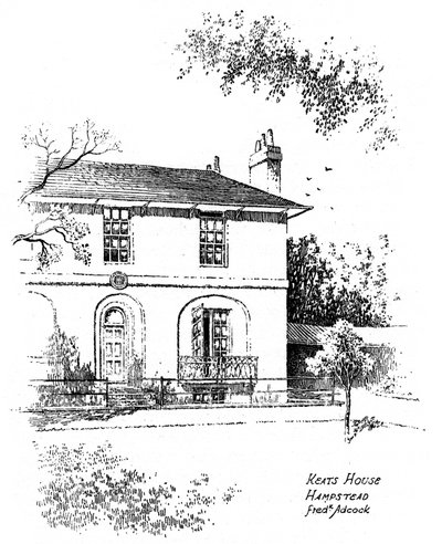 Keats House, Hampstead, London, 1912. af Frederick Adcock