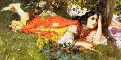 Ved Running Brook, af Frederick Arthur Bridgman