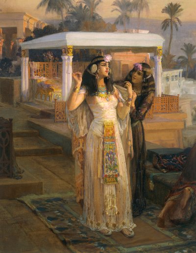 Cleopatra på Terraces of Philae af Frederick Arthur Bridgman