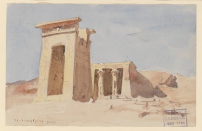 Dendur-templet, der viser pylonen af Frederick Arthur Bridgman