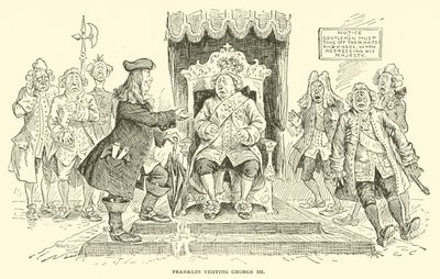 Franklin besøger George III af Frederick Burr Opper