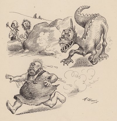 Vores antediluvianske forfædre af F. Opper: Nummer fem (litografi) af Frederick Burr Opper