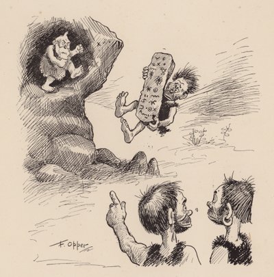 Vores antediluvianske forfædre af F. Opper: Nummer treogfyrre (litografi) af Frederick Burr Opper