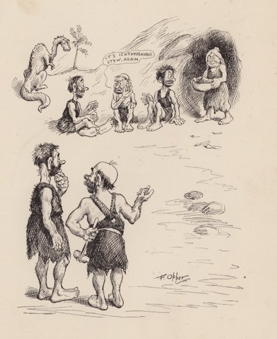 Vores antediluvianske forfædre af F. Opper: Nummer tre (litografi) af Frederick Burr Opper