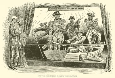 Undersøgelse af Washington, der krydser Delaware af Frederick Burr Opper