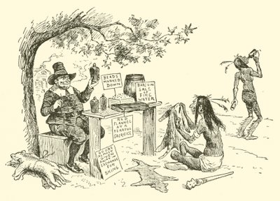 Puritanerne bytter med indianerne af Frederick Burr Opper