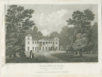 Chillington Hall: gravering, nd [1830] (tryk) af Frederick Calvert