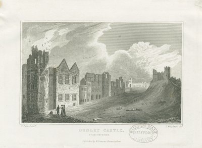 Dudley Castle - The Keep: stålgravering og [1800-tallet] (tryk) af Frederick Calvert