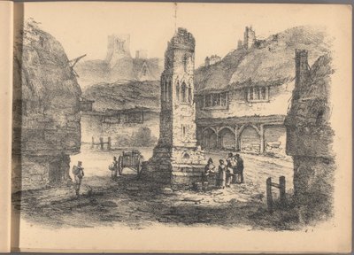 En af en serie af 60 skitser af hytter. London, 1825. af Frederick Calvert