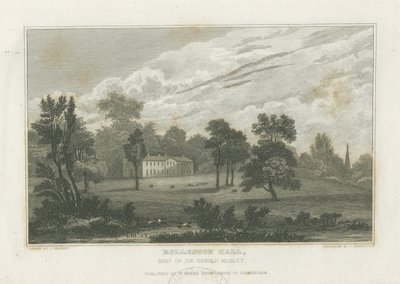 Rolleston Hall: gravering og [midten af det 19. århundrede] (tryk) af Frederick Calvert
